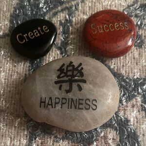 #1010+Inspirational Stone Set with Create, Success, Happiness